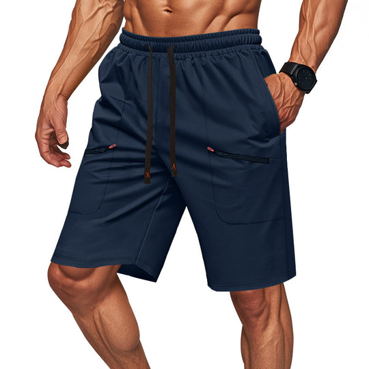 Herren Sportliche Shorts mit vielseitigen Taschen und elastischem Bund EB