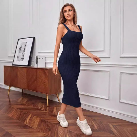 Damen Strick-Outfit mit Knopfleiste und Bündchen EB