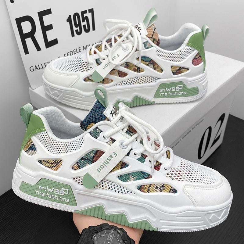 Damen Sportliche Sneaker mit atmungsaktivem Netzmaterial und stabiler Sohle EB