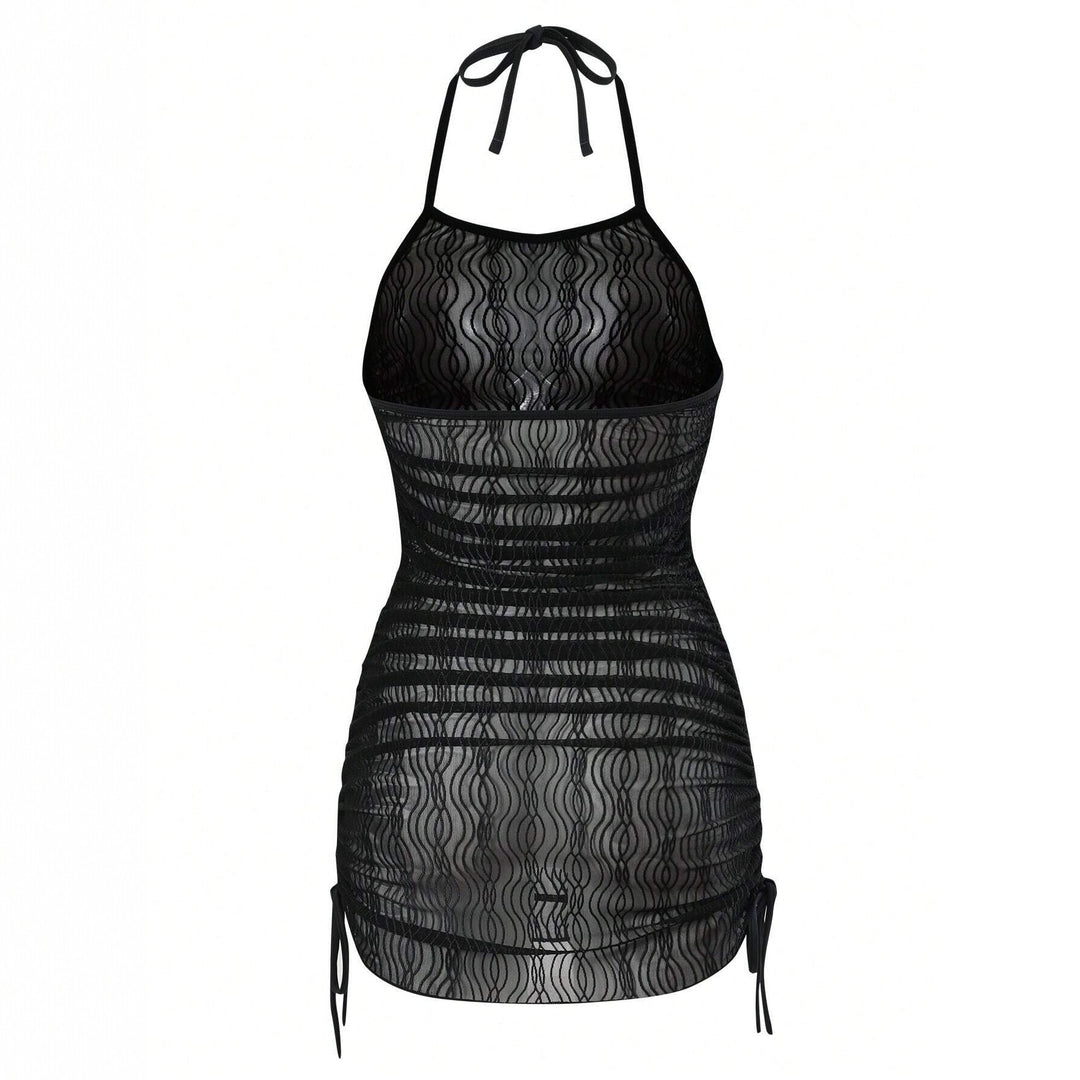 Damen Strandkleid mit eleganter Wellenstruktur EB