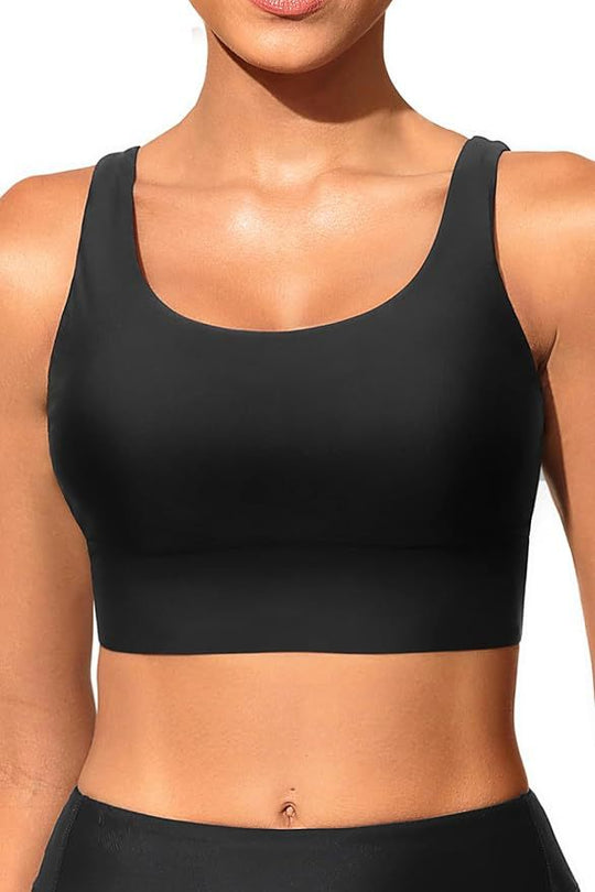 Damen sportlicher Crop-Top mit klassischen Streifen EB