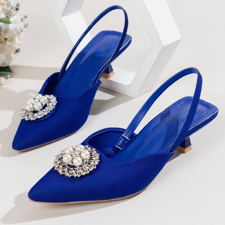 Damen Slingback-Pumps mit eleganter Perlenapplikation und modischem Schnitt EB