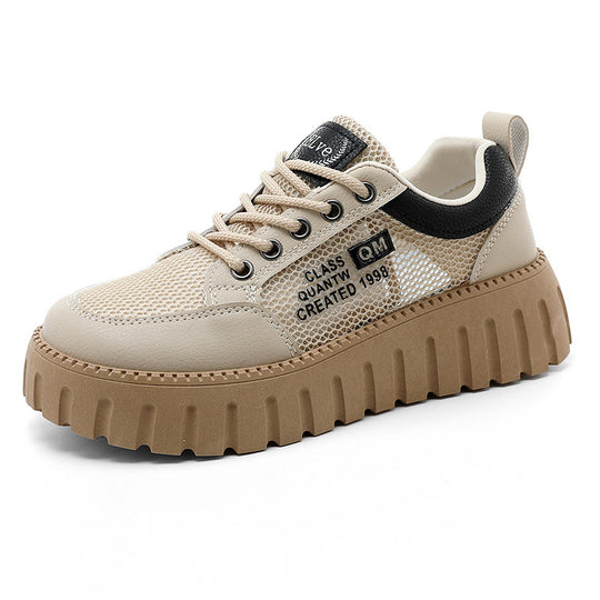 Damen Sportliche Chunky Sneakers mit atmungsaktiver Mesh-Oberfläche und strapazierfähigem Sohlenprofil EB