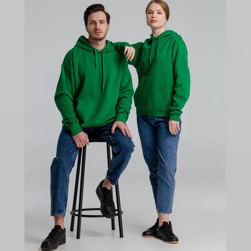 Unisex nan minimalistischer Heavyweight Kapuzenpullover aus French‑Terry mit verdeckter Kängurutasche und schmaler Silhouette EB