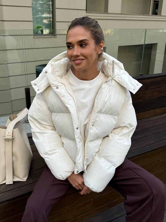 EB | Kurze Kapuzen Puffjacke