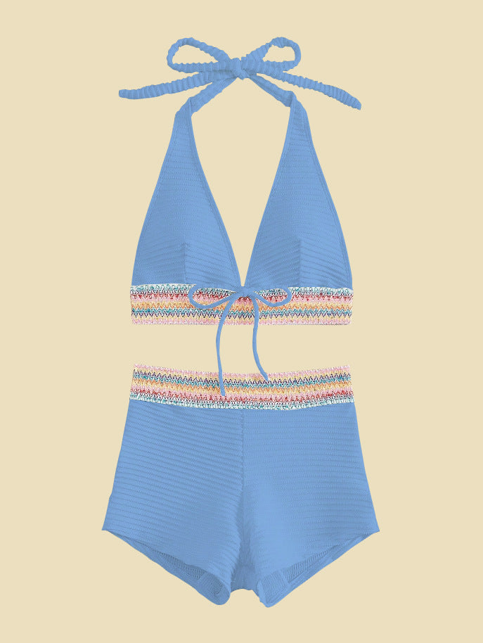 Damen Bikini-Set mit hoch geschnittenen Shorts EB