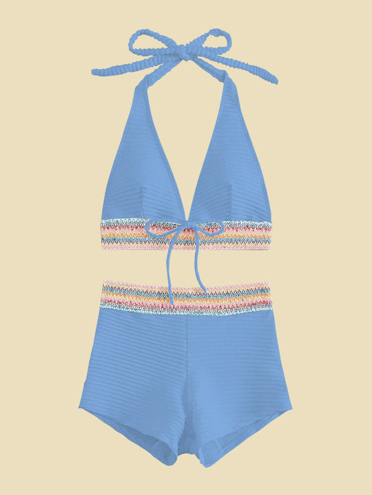 Damen Bikini-Set mit hoch geschnittenen Shorts EB