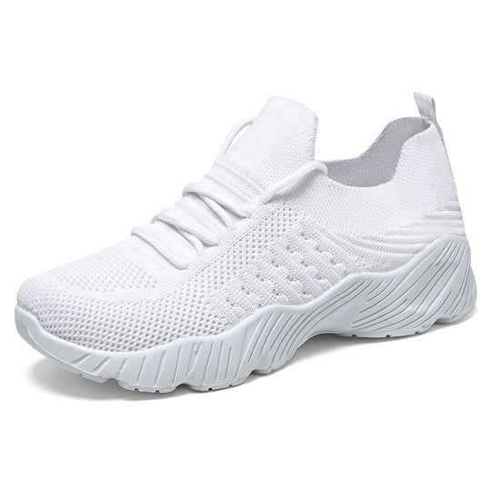 Damen Komfortable Leichtgewicht Sneakers mit atmungsaktivem Strickdesign EB