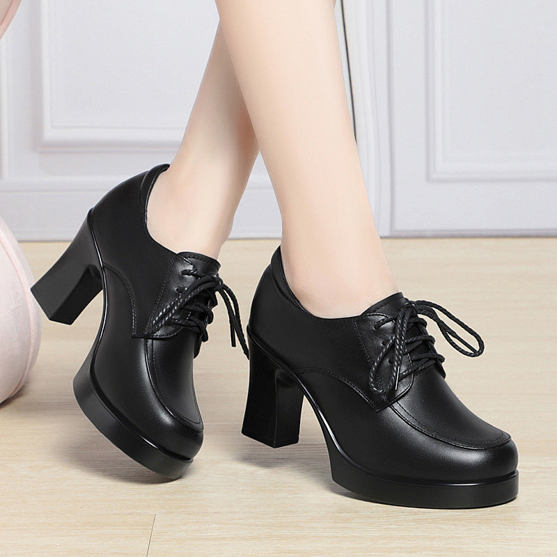 Damen Elegante Schnürpumps mit hohem Absatz EB