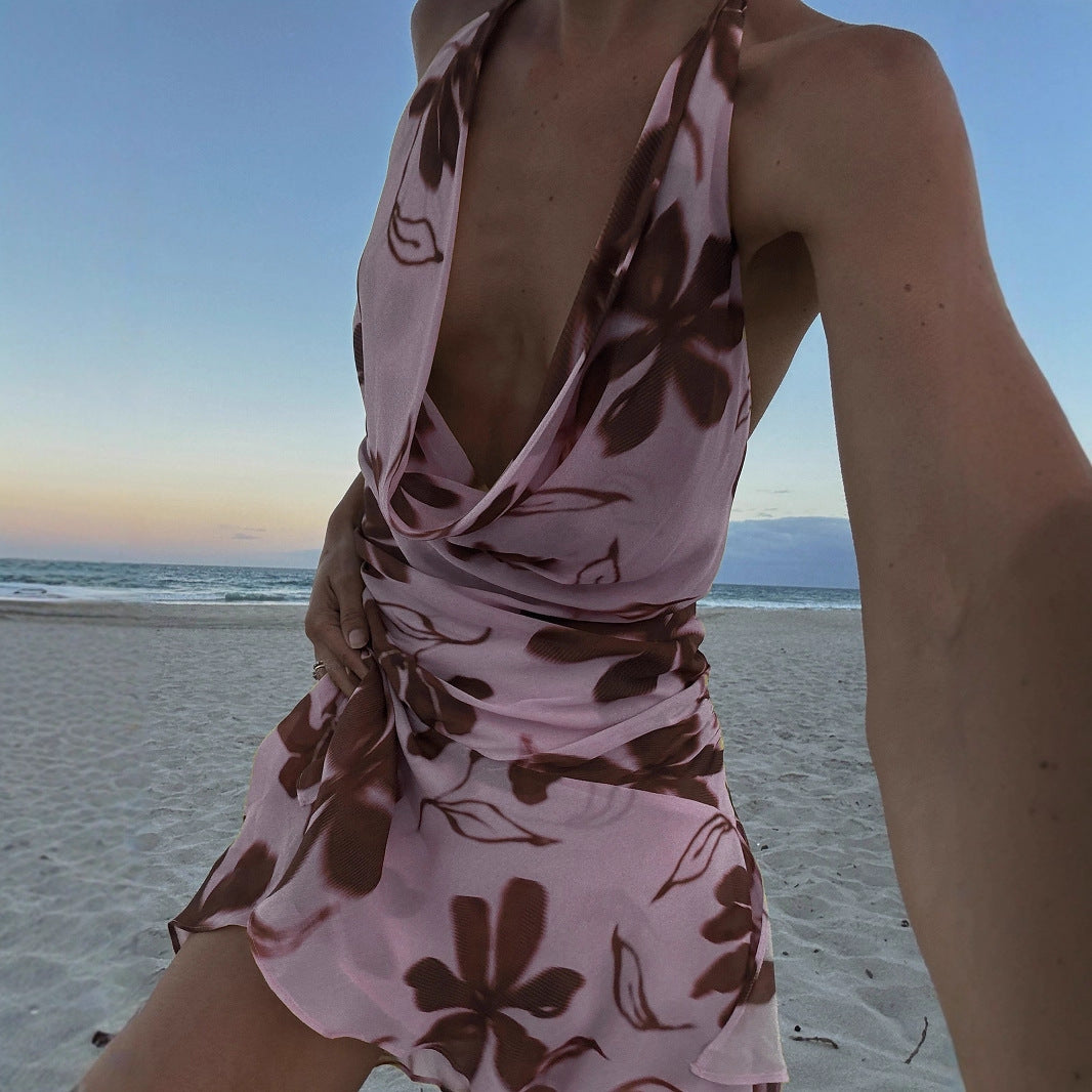 Damen Sommerliches A-Linienkleid mit floralem Druck EB