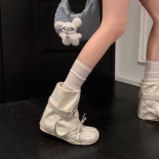 Damen modische Stiefel mit verstellbarem Riemen und rutschfester Sohle EB
