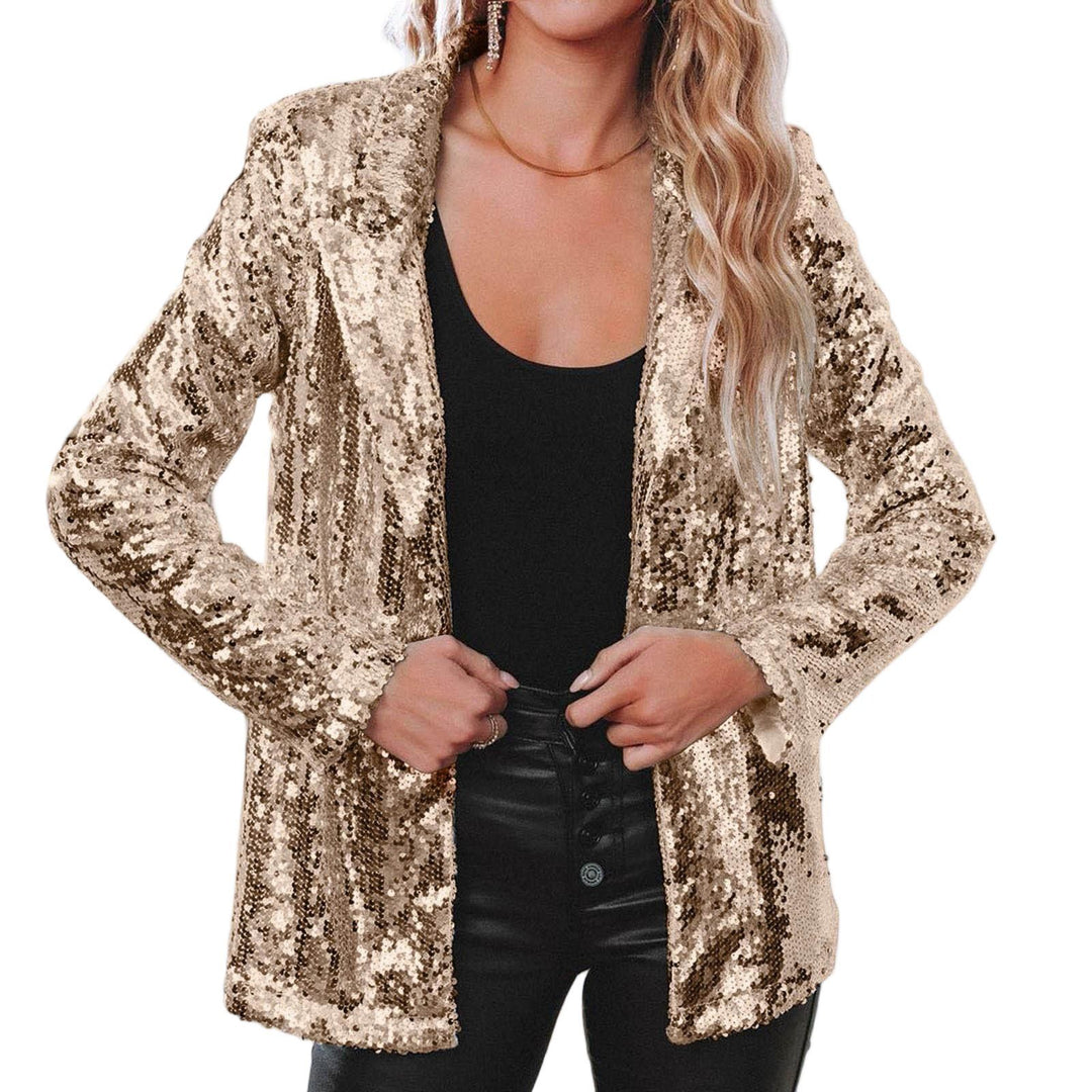 Damen Glitzerblazer mit schimmernden Pailletten und elegantem Schnitt EB