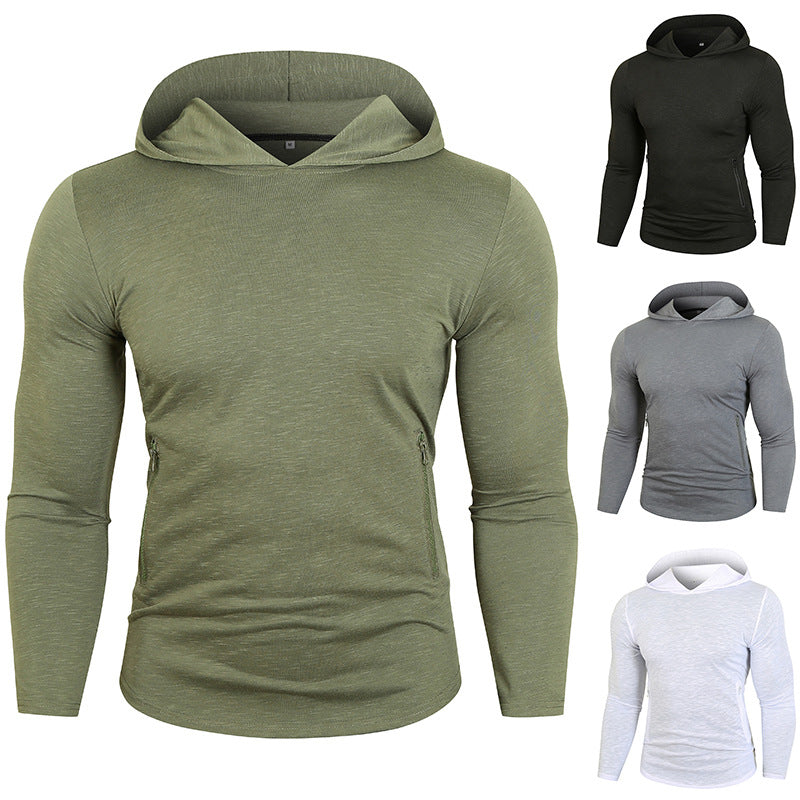 Herren Sportlicher Kapuzenpullover mit funktionalen Reißverschlusstaschen EB