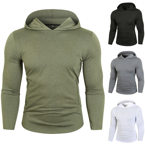 Herren Sportlicher Kapuzenpullover mit funktionalen Reißverschlusstaschen EB