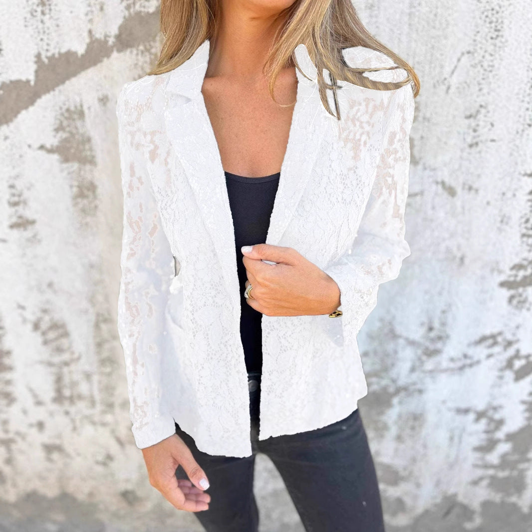 Damen elegante Spitzenblazer EB