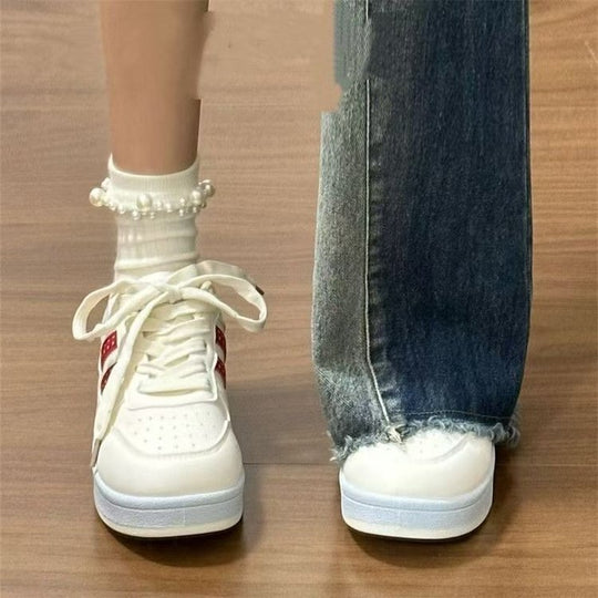 Damen Sneaker mit modischem Karo-Design und dämpfender Komfortsohle EB