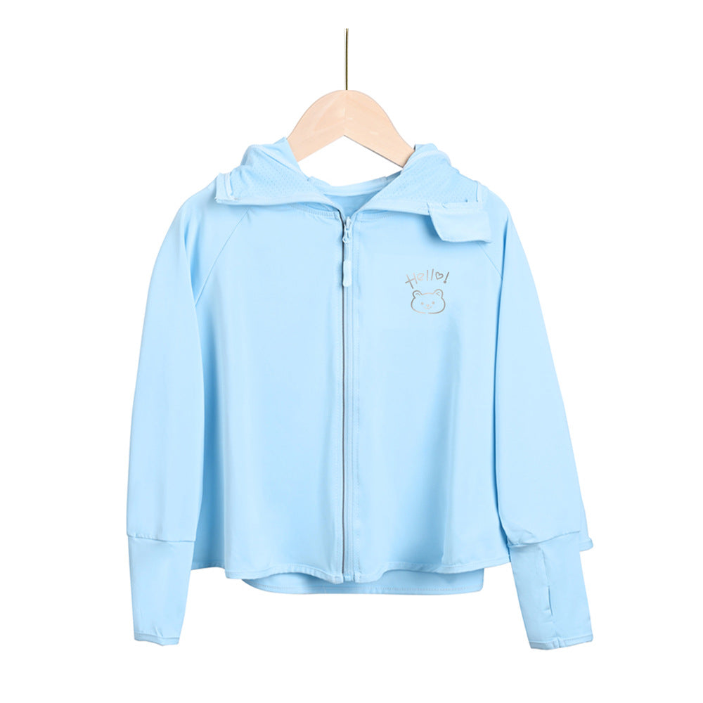 Jungen atmungsaktive Kapuzenjacke mit UV-Schutz EB