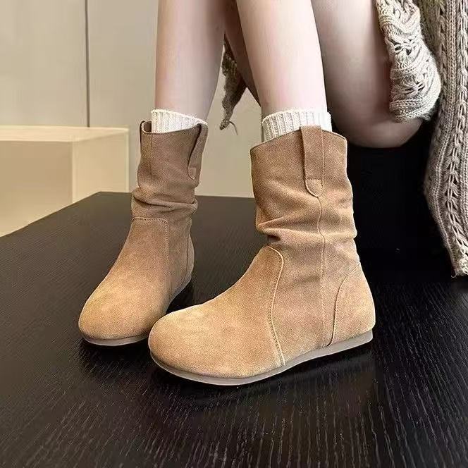 Damen Komfortable Stiefel mit lässigem Schlupfdesign EB