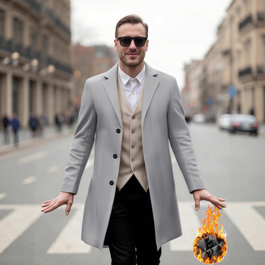 Herren eleganter Langmantel mit modernem Schnitt und optimalem Tragekomfort EB