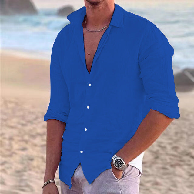 Herren Sommerliche Leinenhemd EB