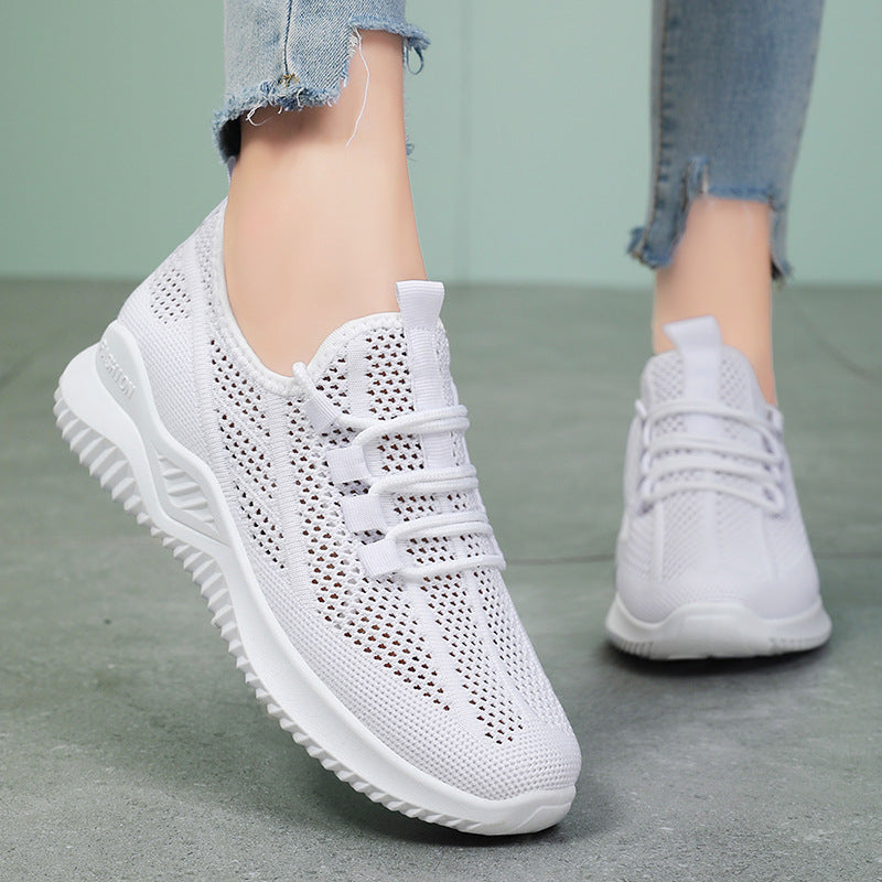 Damen Atmungsaktive Fitness Sneakers mit flexiblem Schnürsystem EB