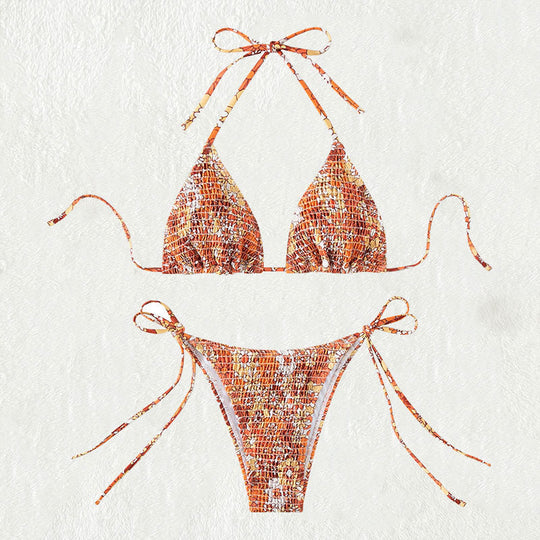 Damen Triangel-Bikini mit trendigem Rüschendesign EB