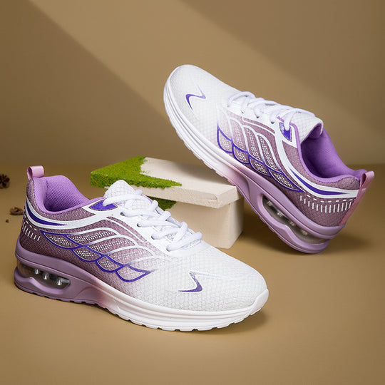 Damen Luftpolster Sneakers mit atmungsaktivem Mesh-Obermaterial und flexibler Sohle EB