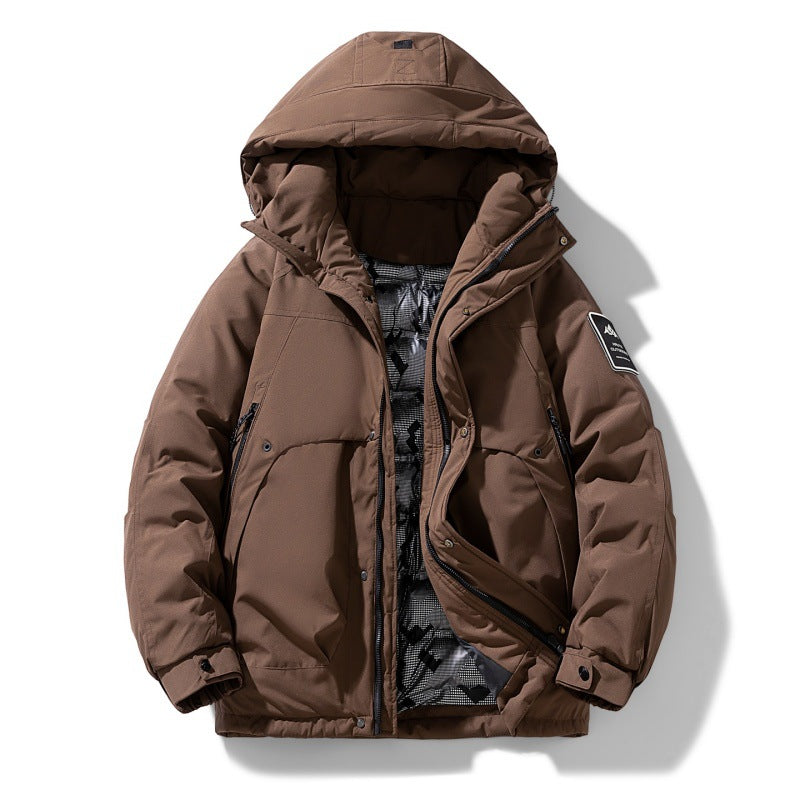 Unisex wasserabweisende gesteppte Winterjacke mit Kapuze und Thermoisolierung EB