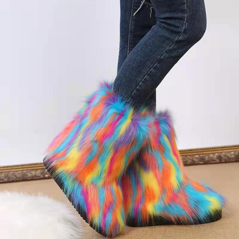 Damen Winterstiefel mit kuscheligem Kunstfell-Futter und rutschfester Sohle EB