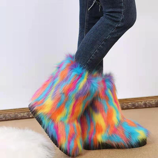 Damen Winterstiefel mit kuscheligem Kunstfell-Futter und rutschfester Sohle EB