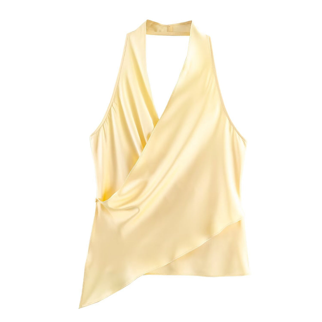 Damen Wickelbluse mit V-Ausschnitt EB