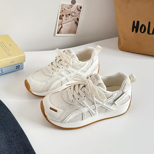 Damen Sportliche Sneakers mit atmungsaktiver Mesh-Oberfläche EB