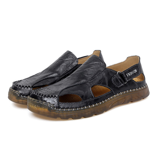 Damen Atmungsaktive Leder-Sandalen im modischen Design EB