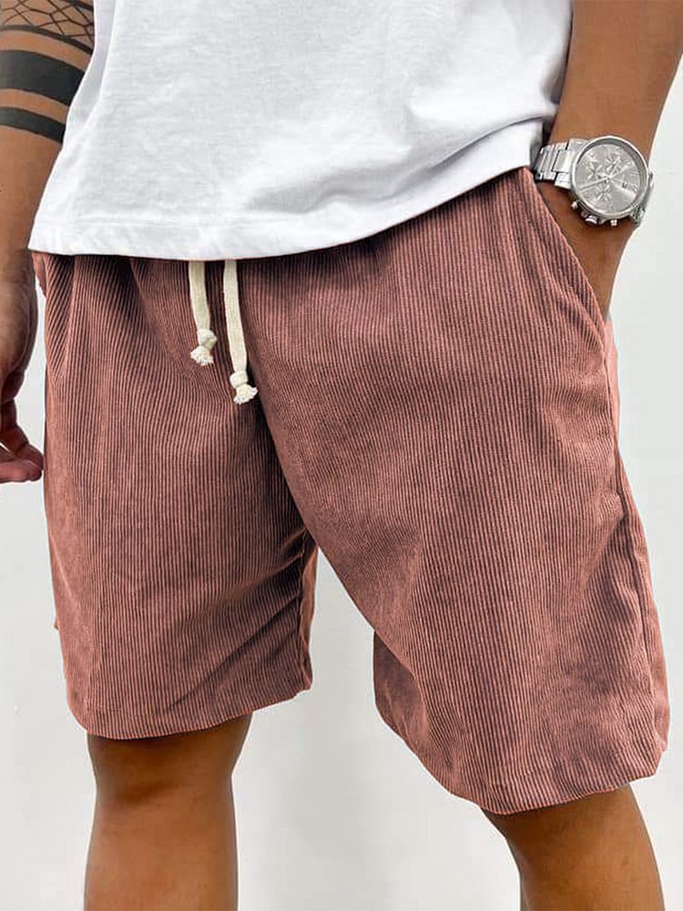 EB | Herren Casual Kordelzug Cord Shorts