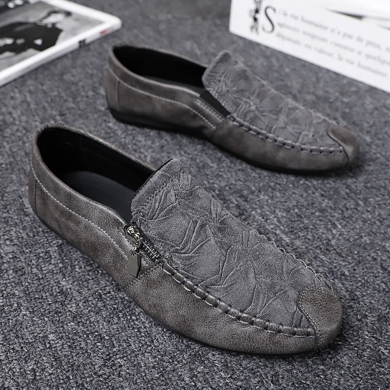 Herren Mokassins mit elegantem Reißverschluss und weichem Leder EB