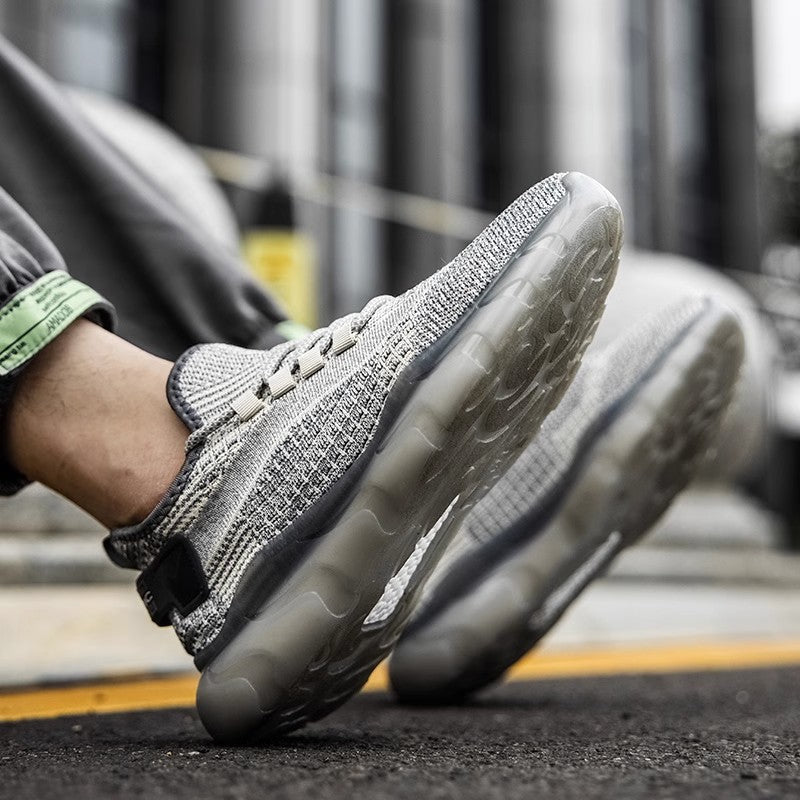 Unisex leichte Strick-Runner mit flexibler Air-Cell-Zwischensohle und gepolstertem Sockeneinstieg EB