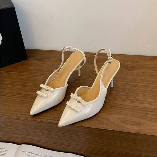 Damen elegante Slingback-Pumps mit Schleifenverzierung EB