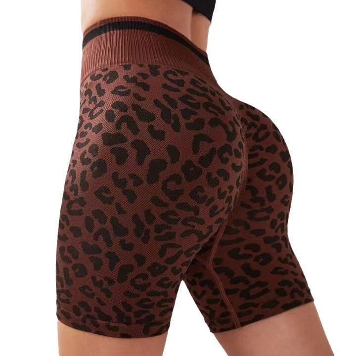 Damen Sportliche Radlerhosen mit innovativem Leopardenmuster EB