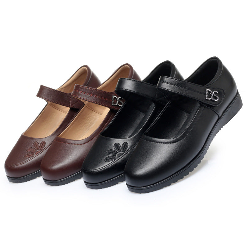 Damen elegante Mary Jane Schuhe mit modischem Riemen und bequemem Blockabsatz EB