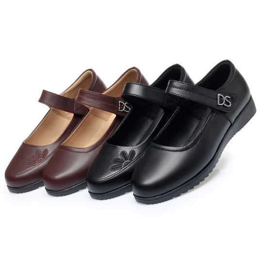 Damen elegante Mary Jane Schuhe mit modischem Riemen und bequemem Blockabsatz EB