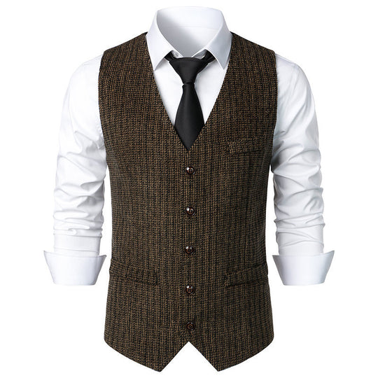 Herren elegante Steppweste mit modernem Schnitt und feinen Details EB