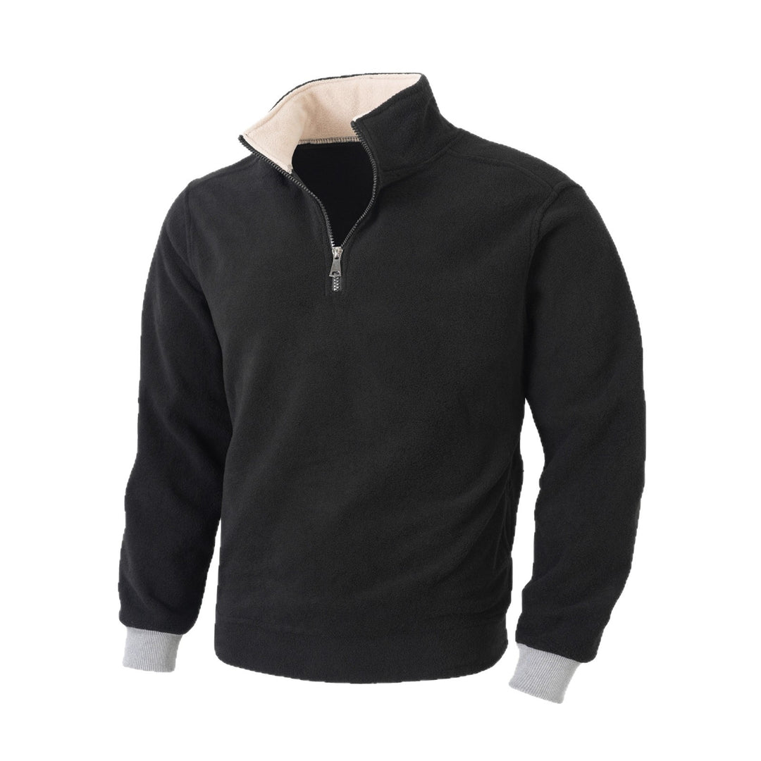 Herren Fleecejacke mit halblangem Reißverschluss EB