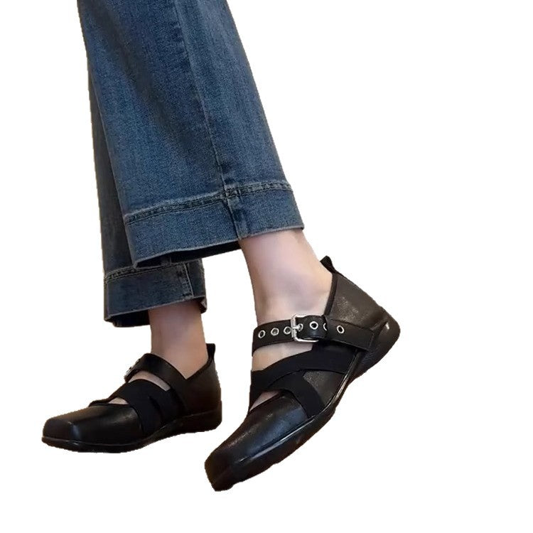 Damen Freizeit-Ballerinas mit elegantem Riemendesign und komfortabler Sohle EB