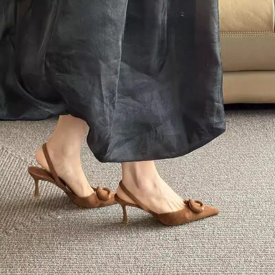 Damen Slingback Pumps mit elegantem Schleifendetail EB