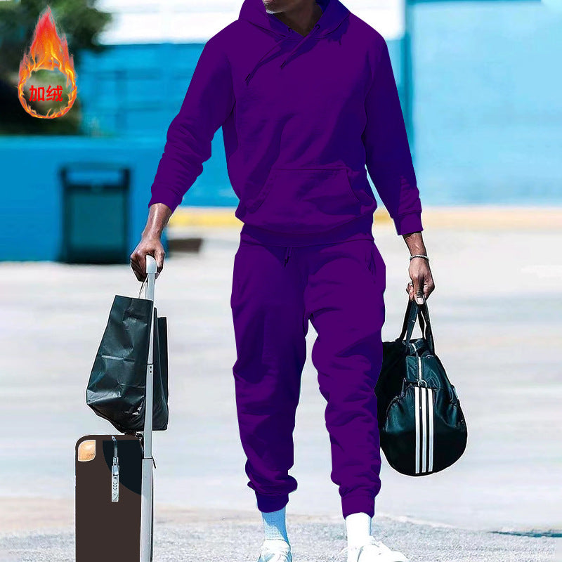 Herren lässiges Freizeit-Set mit Kapuzenpullover und Jogginghose EB