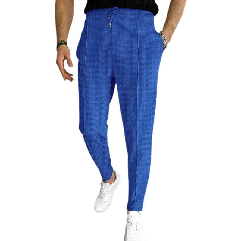 Herren elegante Freizeithose mit elastischem Bund und seitlichen Taschen EB