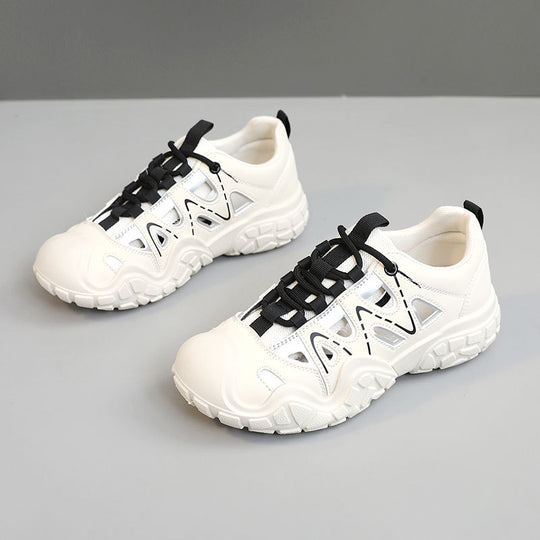 Damen Sportliche Freizeitschuhe mit atmungsaktiver Mesh-Oberfläche und dämpfender Sohle EB