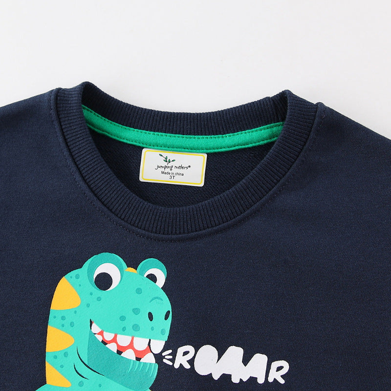 Jungen Sweatshirt mit lustigem Dinosaurier-Motiv EB