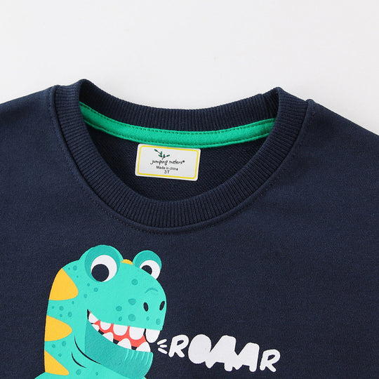 Jungen Sweatshirt mit lustigem Dinosaurier-Motiv EB