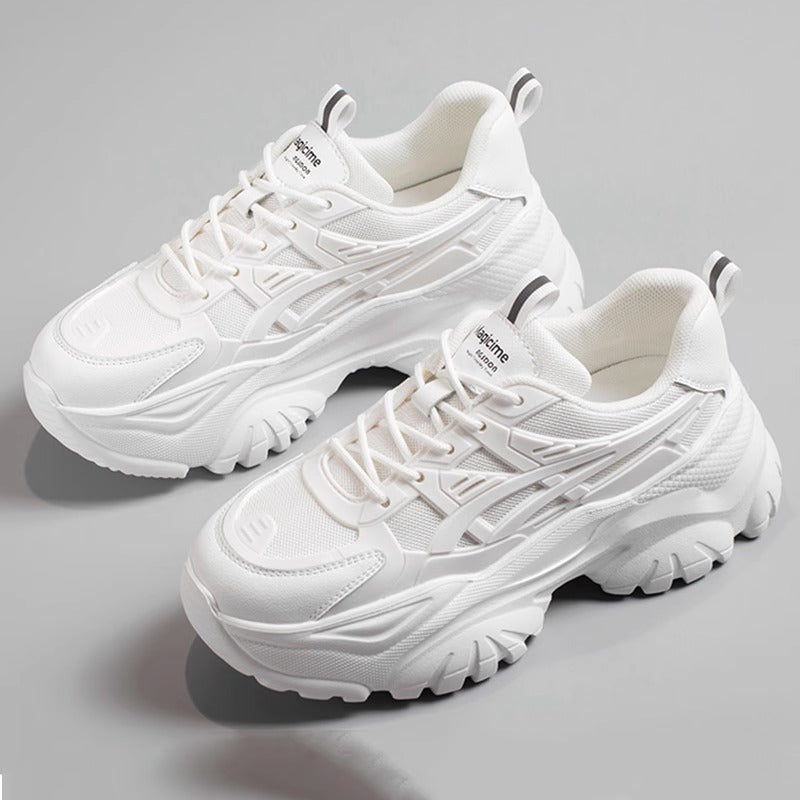 Damen Sportliche Chunky Sneakers mit dämpfender Sohle und atmungsaktiver Obermaterialstruktur EB